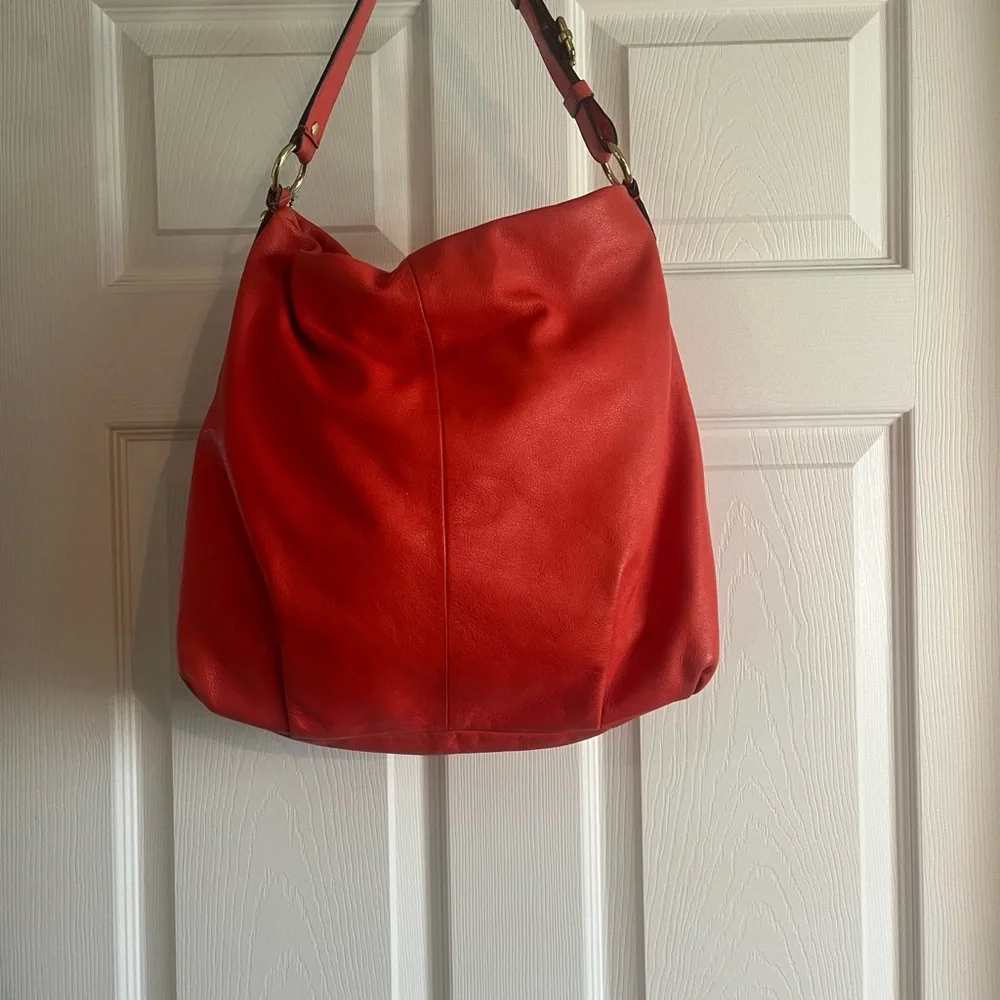 Coach Vibrant Papaya Hobo Bag